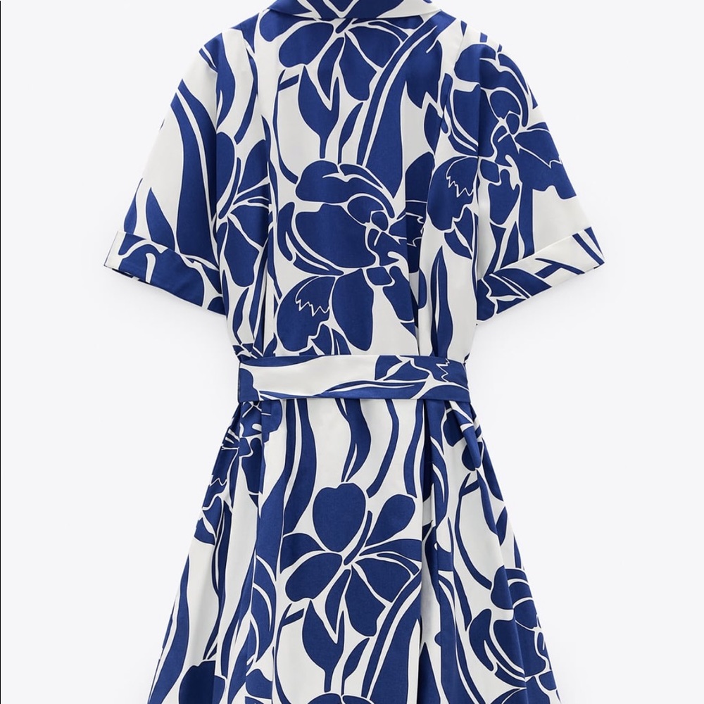 Zara printed shirt dress - Picture 3 of 7